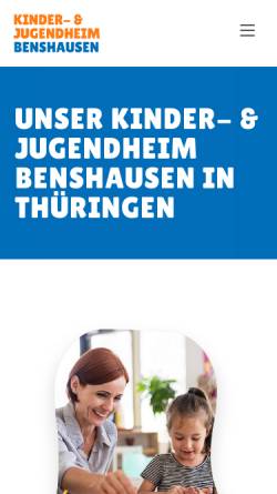 Vorschau der mobilen Webseite www.kinderheim-benshausen.de, Kinderheim Benshausen