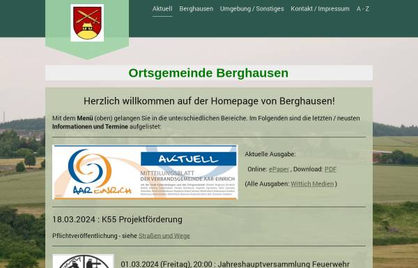 Vorschau von www.berghausen.co, Gemeinde Berghausen