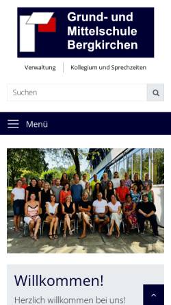 Vorschau der mobilen Webseite www.schule-bergkirchen.de, Grund - und Hauptschule Bergkirchen