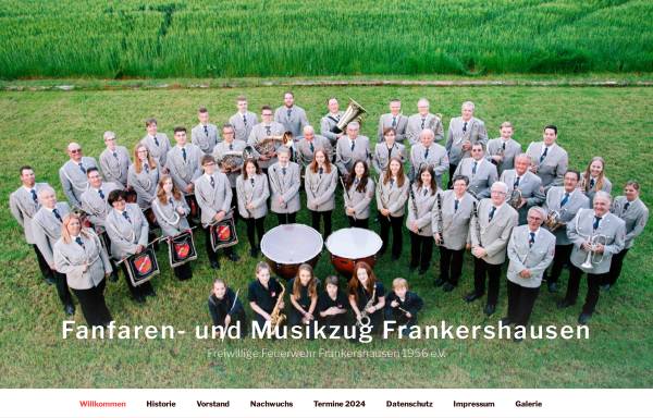Vorschau von www.fmz-frankershausen.de, Fanfaren- und Musikzug der Freiwilligen Feuerwehr Frankershausen 1956 e.V.