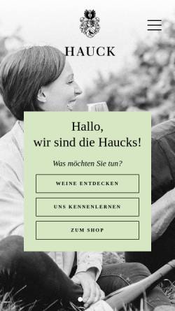 Vorschau der mobilen Webseite www.weingut-hauck.de, Hauck, Weingut
