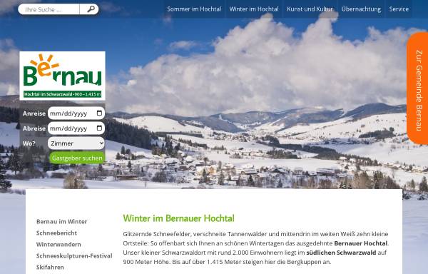 Vorschau von www.bernau-schwarzwald.de, Bernau