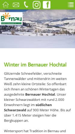 Vorschau der mobilen Webseite www.bernau-schwarzwald.de, Bernau