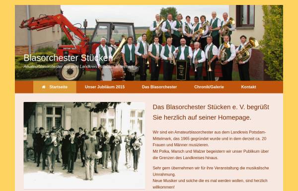 Vorschau von www.blasorchester-stuecken.de, Blasorchester Stücken
