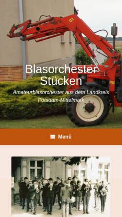 Vorschau der mobilen Webseite www.blasorchester-stuecken.de, Blasorchester Stücken