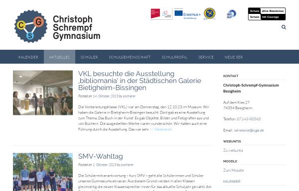 Vorschau von csgb.de, Christoph Schrempf Gymnasium