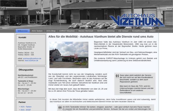 Vorschau von www.vizethum.de, Autohaus Vizethum - Betzenstein