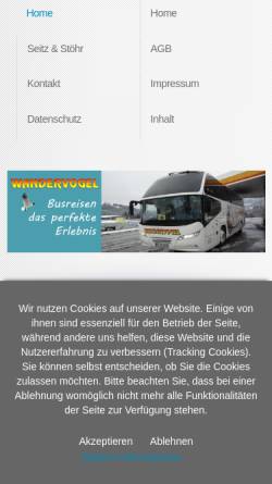 Vorschau der mobilen Webseite www.wandervogel.net, Busunternehmen Wandervogel