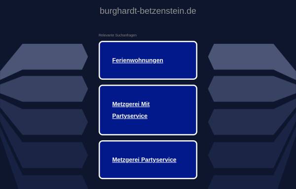 Vorschau von www.burghardt-betzenstein.de, Gasthof, Metzgerei, Pension Burghardt