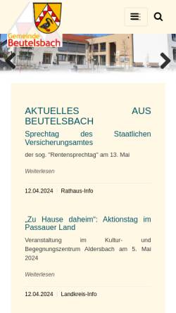 Vorschau der mobilen Webseite www.beutelsbach.de, Gemeinde Beutelsbach