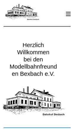 Vorschau der mobilen Webseite www.mbf-bexbach.de, MBF Modellbahnfreunde e.V.