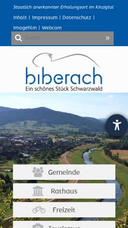 Vorschau der mobilen Webseite www.biberach-baden.de, Biberach, Baden