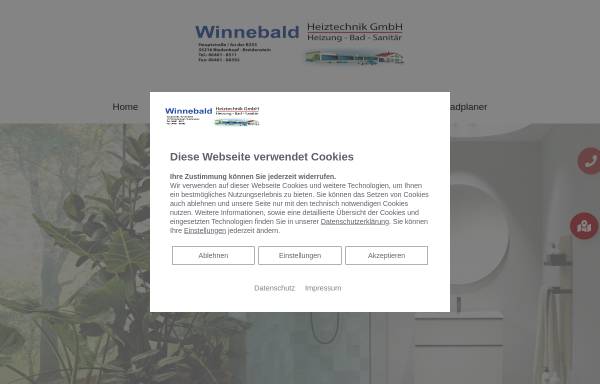 Vorschau von www.winnebald-heiztechnik.de, Winnebald Heiztechnik GmbH