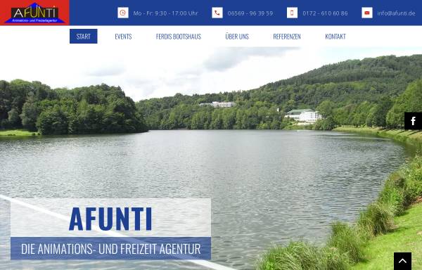 Vorschau von www.afunti.de, AFUNTI Freizeitagentur