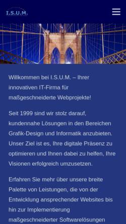 Vorschau der mobilen Webseite www.isum.de, Internetservice Udo Müller