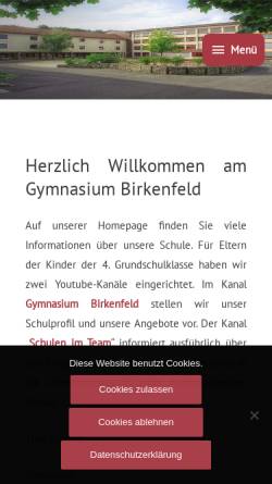 Vorschau der mobilen Webseite gymnasium-birkenfeld.de, Gymnasium Birkenfeld