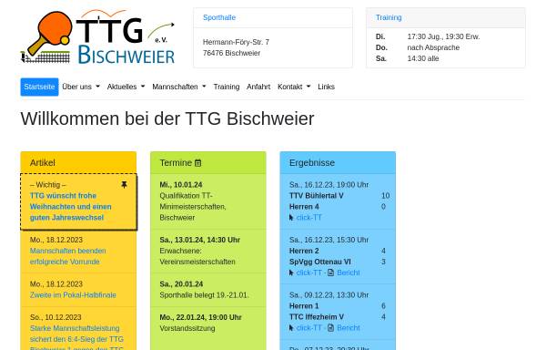 Vorschau von www.ttg-bischweier.de, TTG Bischweier e. V.