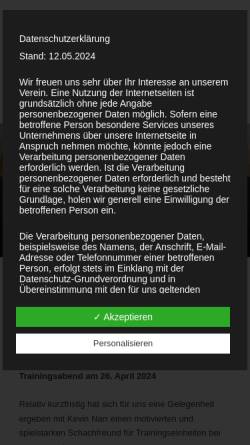Vorschau der mobilen Webseite bisingen.schachvereine.de, Schachclub Bisingen-Steinhofen e.V.