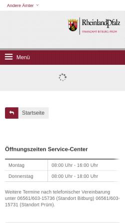 Vorschau der mobilen Webseite finanzamt-bitburg-pruem.fin-rlp.de, Finanzamt Bitburg-Prüm