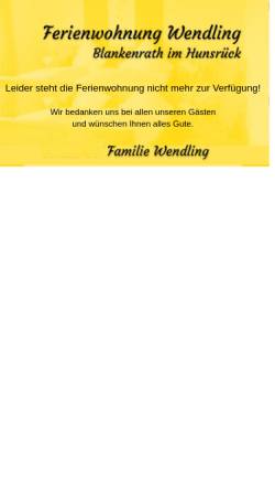 Vorschau der mobilen Webseite www.fewo-wendling.de, Ferienwohnung Wendling