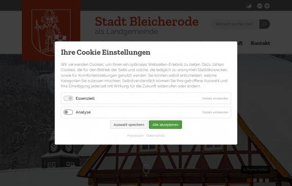 Vorschau von www.bleicherode.de, Bleicherode