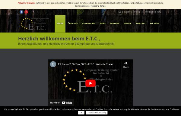 Vorschau von www.etc-info.eu, ETC Ausbildungs- und Handels-GmbH