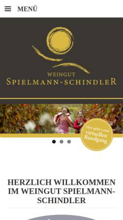 Vorschau der mobilen Webseite www.spielmann-schindler.de, Weingut Spielmann-Schindler