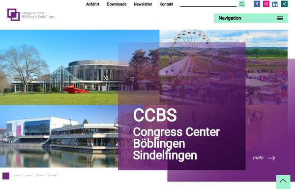 Vorschau von www.cc-bs.com, CongressCenter Böblingen Sindelfingen GmbH