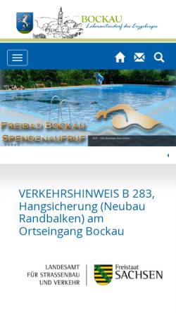 Vorschau der mobilen Webseite www.bockau.de, Bockau