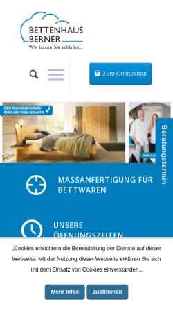 Vorschau der mobilen Webseite www.bettenhaus-berner.de, Bettenhaus Berner