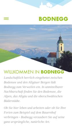 Vorschau der mobilen Webseite www.bodnegg.de, Bodnegg