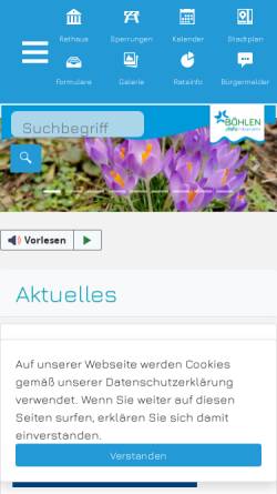Vorschau der mobilen Webseite www.stadt-boehlen.de, Böhlen