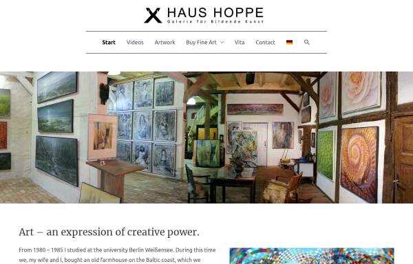 Vorschau von www.haushoppe.de, HAUS HOPPE - Atelier für Bildende Kunst