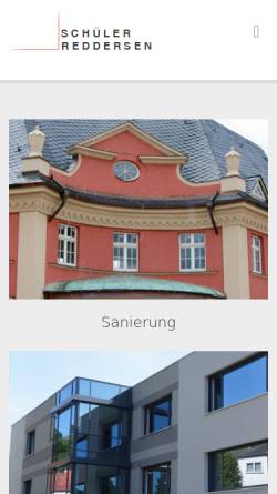 Vorschau der mobilen Webseite www.architekturbuero-schueler.de, Architekten Reddersen & Schüler
