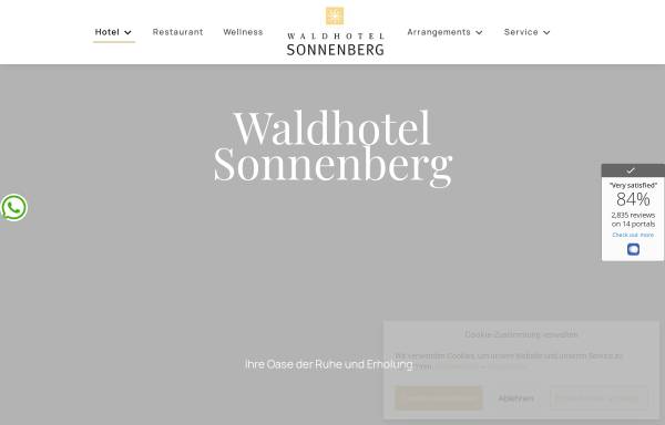 Vorschau von www.waldhotel.com, Waldhotel Sonnenberg