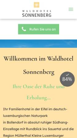 Vorschau der mobilen Webseite www.waldhotel.com, Waldhotel Sonnenberg