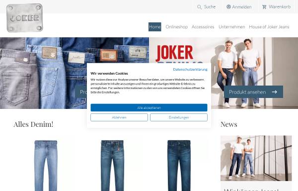 Vorschau von www.joker-jeans.de, Joker Jürgen Bernlöhr GmbH