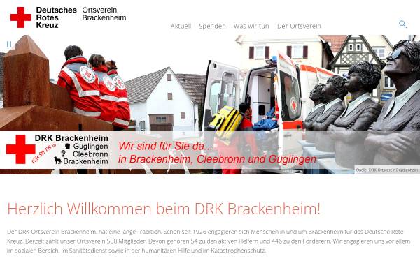 Vorschau von www.drk-brackenheim.de, Deutsches Rotes Kreuz -Ortsverein Brackenheim