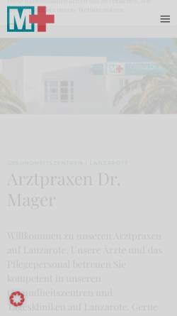 Vorschau der mobilen Webseite www.lanzamedic.com, Deutsche Ärzte Praxis Dr. Mager