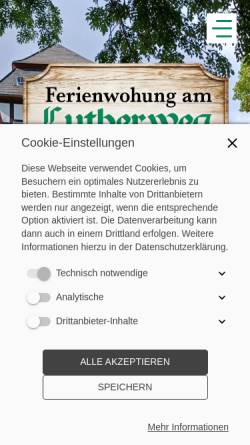 Vorschau der mobilen Webseite www.erhol-dich-mal.de, Ferienwohnung Stiebing