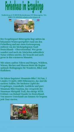 Vorschau der mobilen Webseite www.ferienhaus-escher.de, Ferienhaus im Erzgebirge