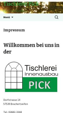 Vorschau der mobilen Webseite tischlerei-quarz.de, Tischlerei & Kegelbahnen Quarz