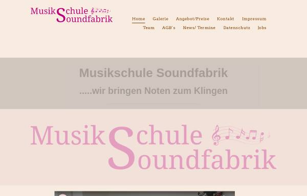 Vorschau von www.musikschule-soundfabrik.de, Musikschule Soundfabrik