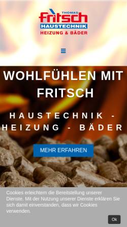 Vorschau der mobilen Webseite www.fritsch-haustechnik.de, Fritsch Haustechnik