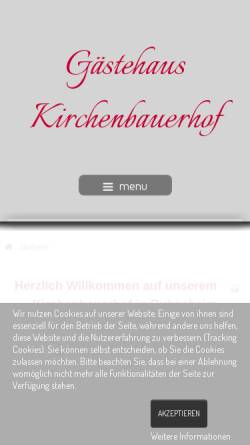 Vorschau der mobilen Webseite www.gaestehaus-kirchenbauerhof.de, Kirchenbauerhof