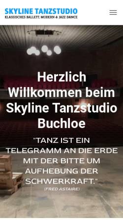 Vorschau der mobilen Webseite www.skyline-tanzstudio.de, Skyline Tanz und Ballett Studio
