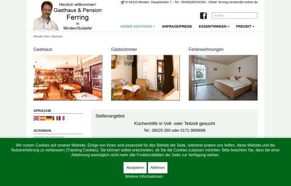 Vorschau von www.gasthaus-ferring.de, Gasthaus Ferring