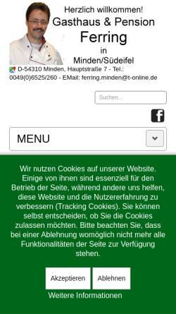 Vorschau der mobilen Webseite www.gasthaus-ferring.de, Gasthaus Ferring