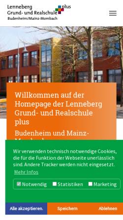 Vorschau der mobilen Webseite www.lennebergschule.de, Lennebergschule Budenheim