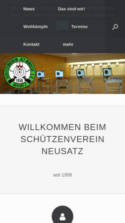 Vorschau der mobilen Webseite www.schuetzenverein-neusatz.de, Schützenverein Alt Windeck Neusatz